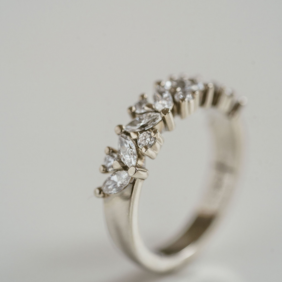 Marquise Cut and Round Brilliant Diamond Alternating Band - 5.0mm