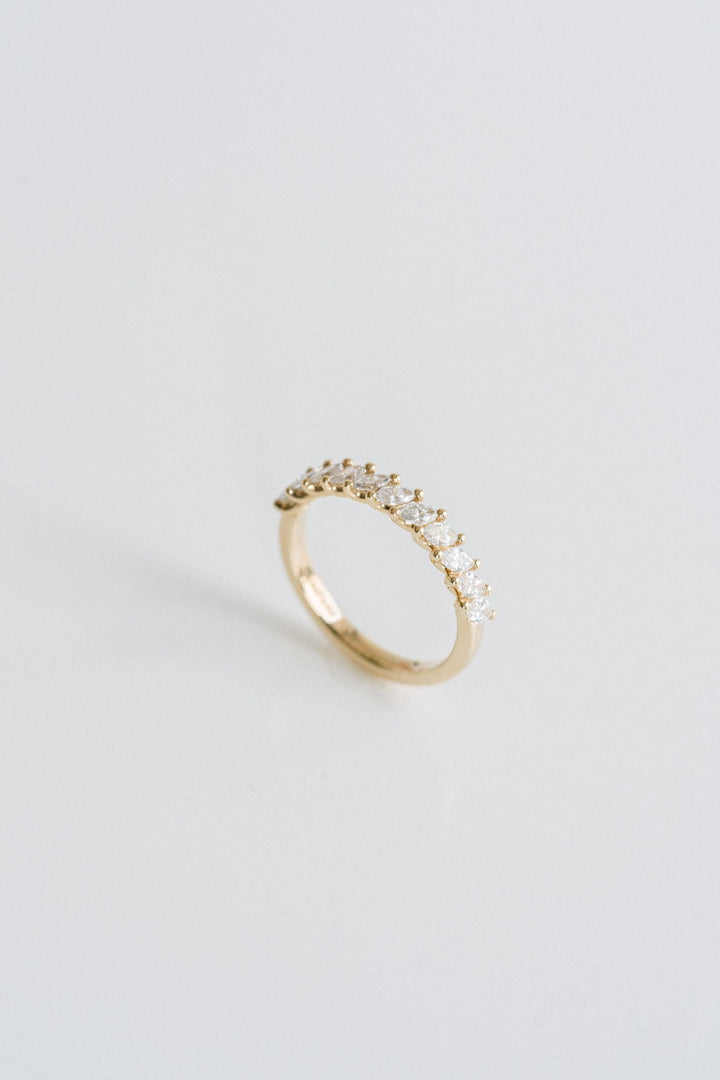 Marquise Diamond Scallop Band
