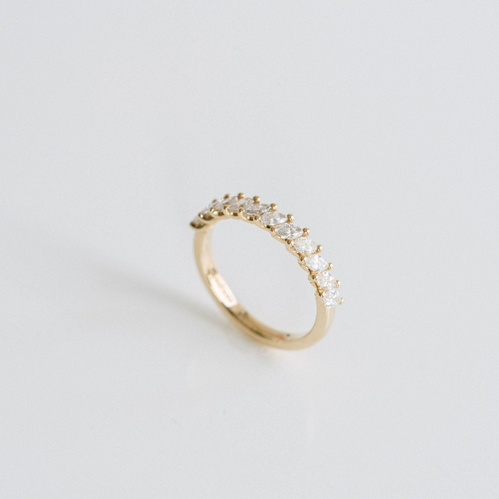Marquise Diamond Scallop Band