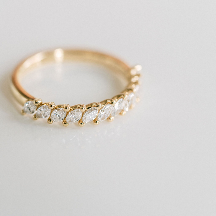 Marquise Diamond Scallop Band
