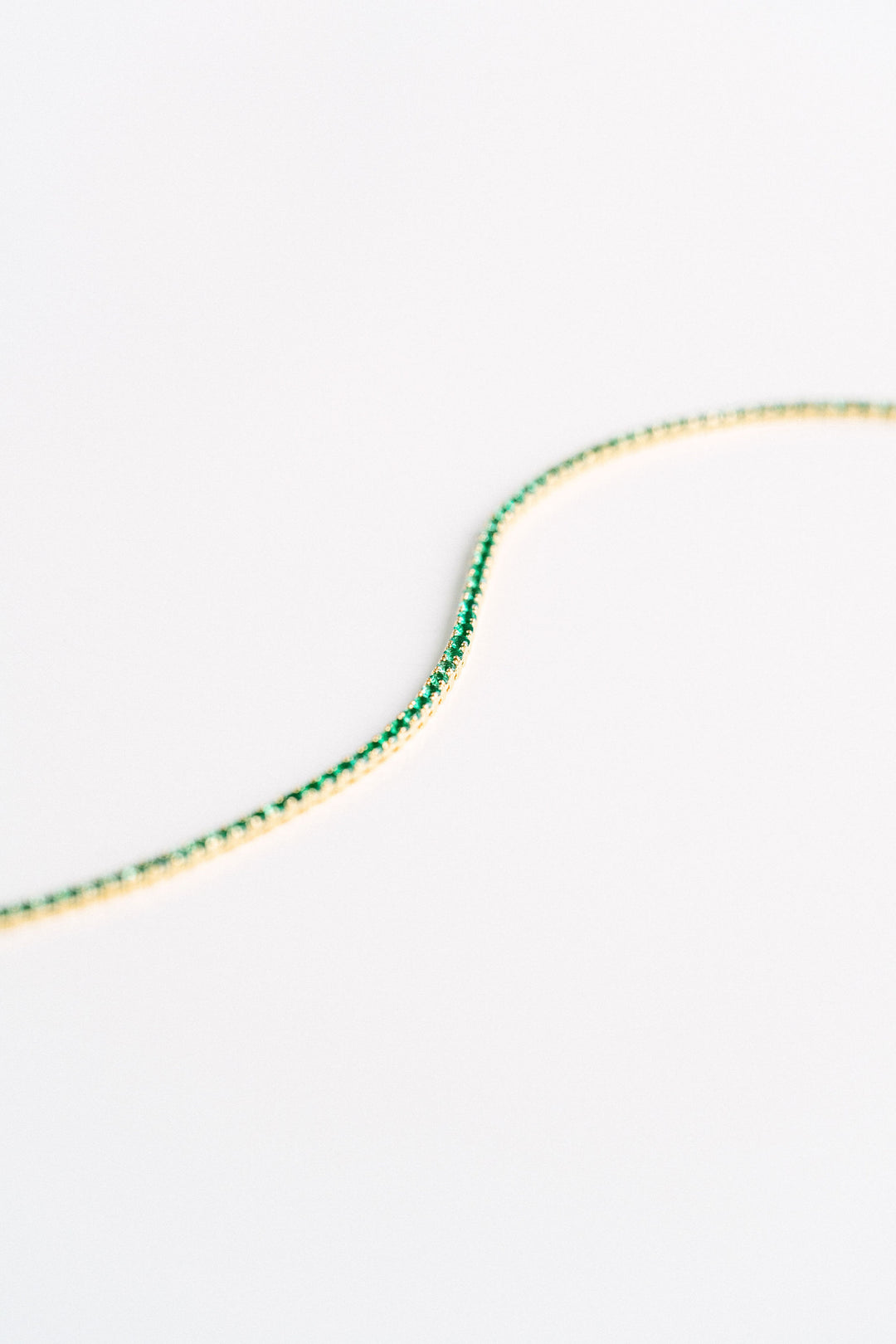 2.00ctw. Round Colombian Emerald Tennis Bracelet, 14k Yellow Gold