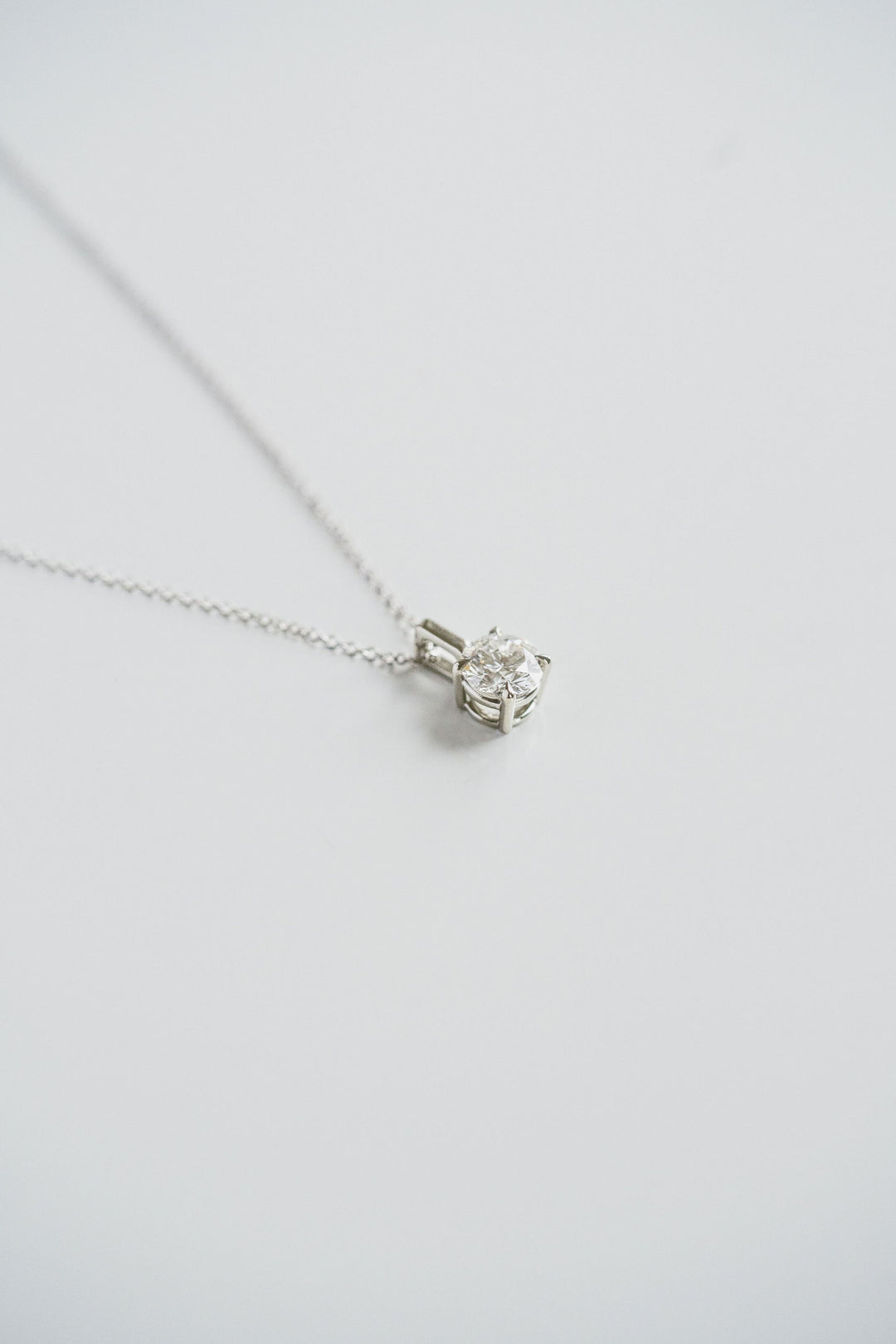 Round Diamond Solitaire Necklace