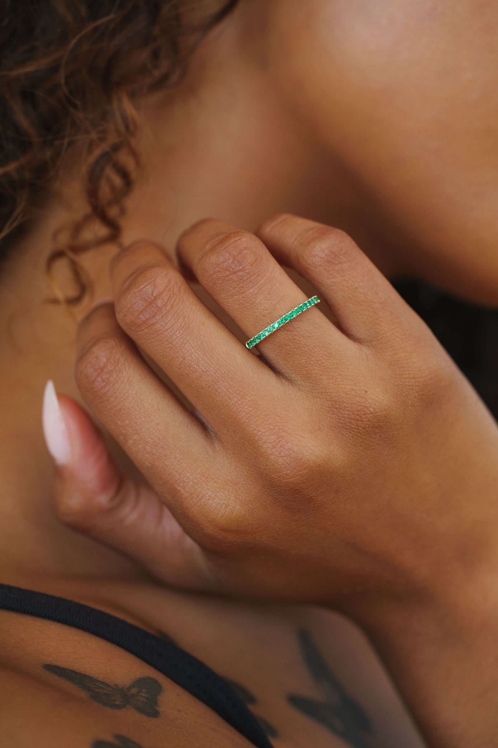 Emerald Pavè Band - 1.8mm