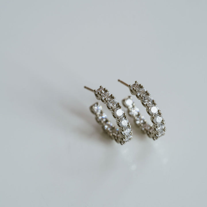 Round Brilliant Diamond Dahlia Hoops