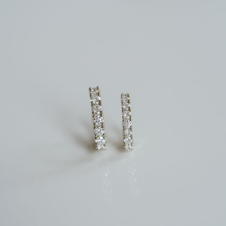 Round Brilliant Diamond Dahlia Hoops