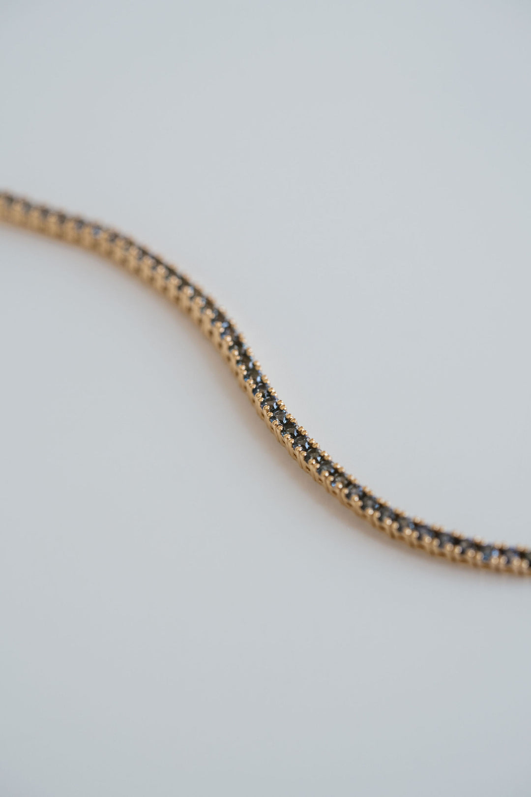 Round Teal Sapphire Tennis Bracelet