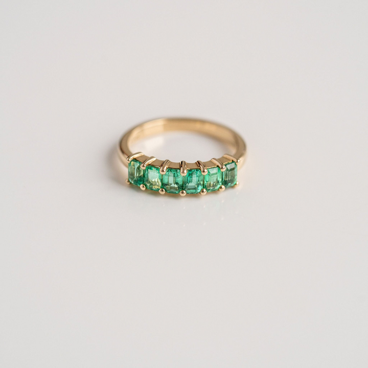 Emerald Cut Emerald Band