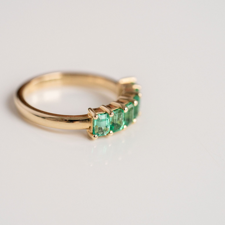 Emerald Cut Emerald Band