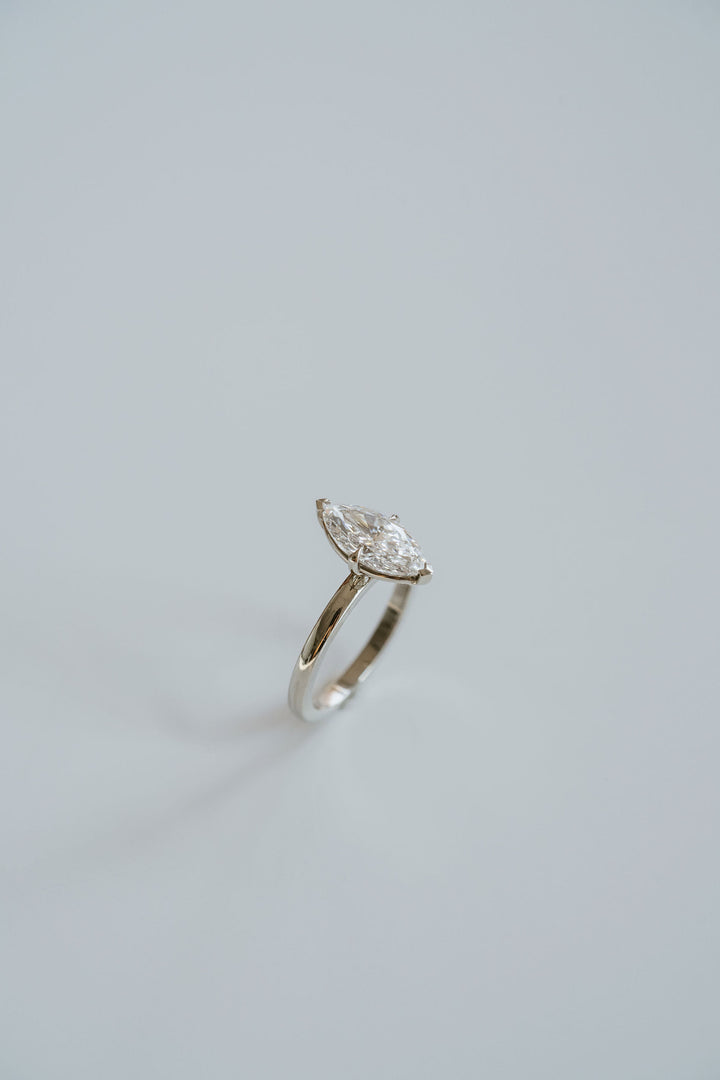 Marquise Diamond Cavalier Solitaire