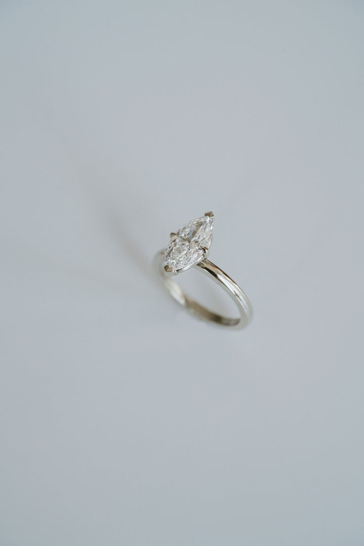 Marquise Diamond Cavalier Solitaire