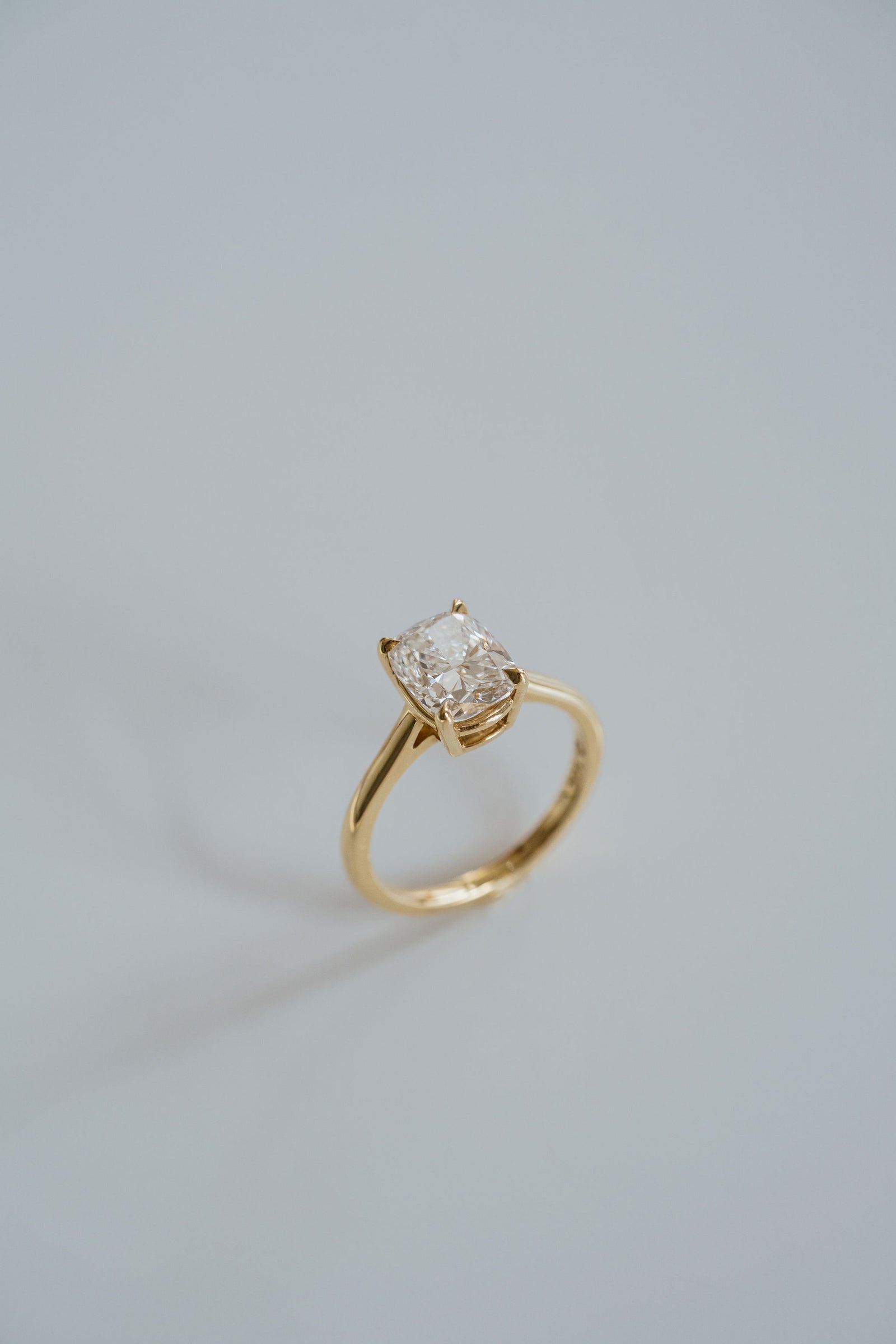 Elongated Cushion Cut Diamond Low-Set Dominion