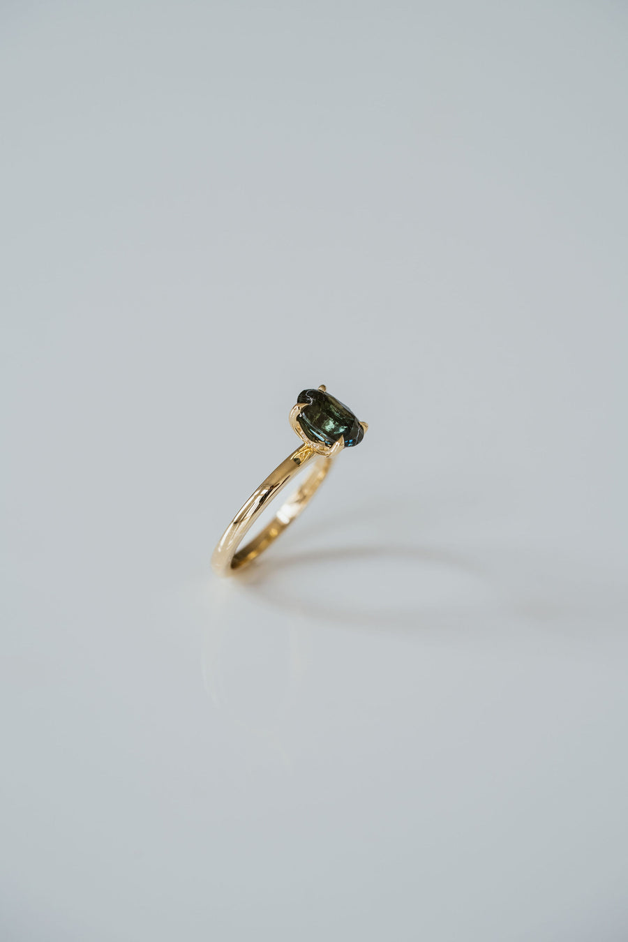 Oval West Coast Green Cavalier 2.0 Solitaire With Diamonds