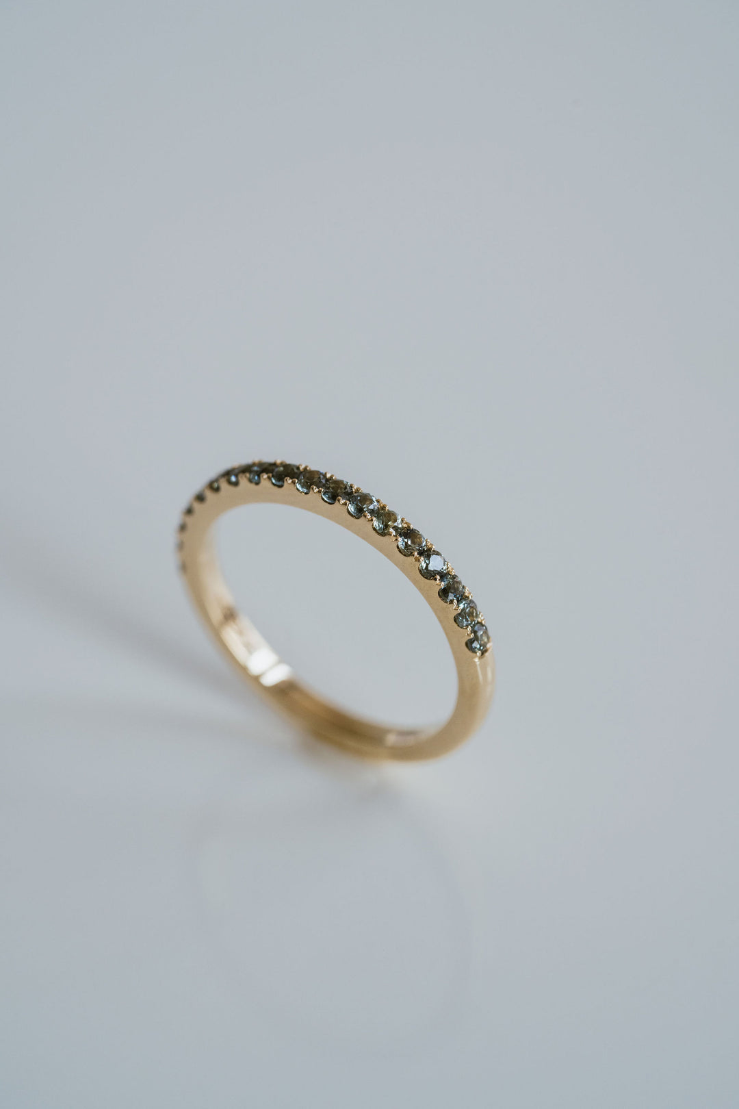 Light Teal Pavè Band - 1.8mm