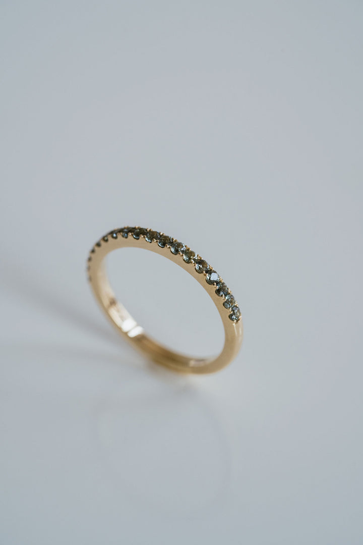 Light Teal Pavè Band - 1.8mm