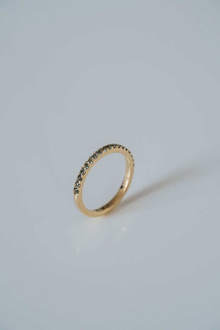 Light Teal Pavè Band - 1.8mm