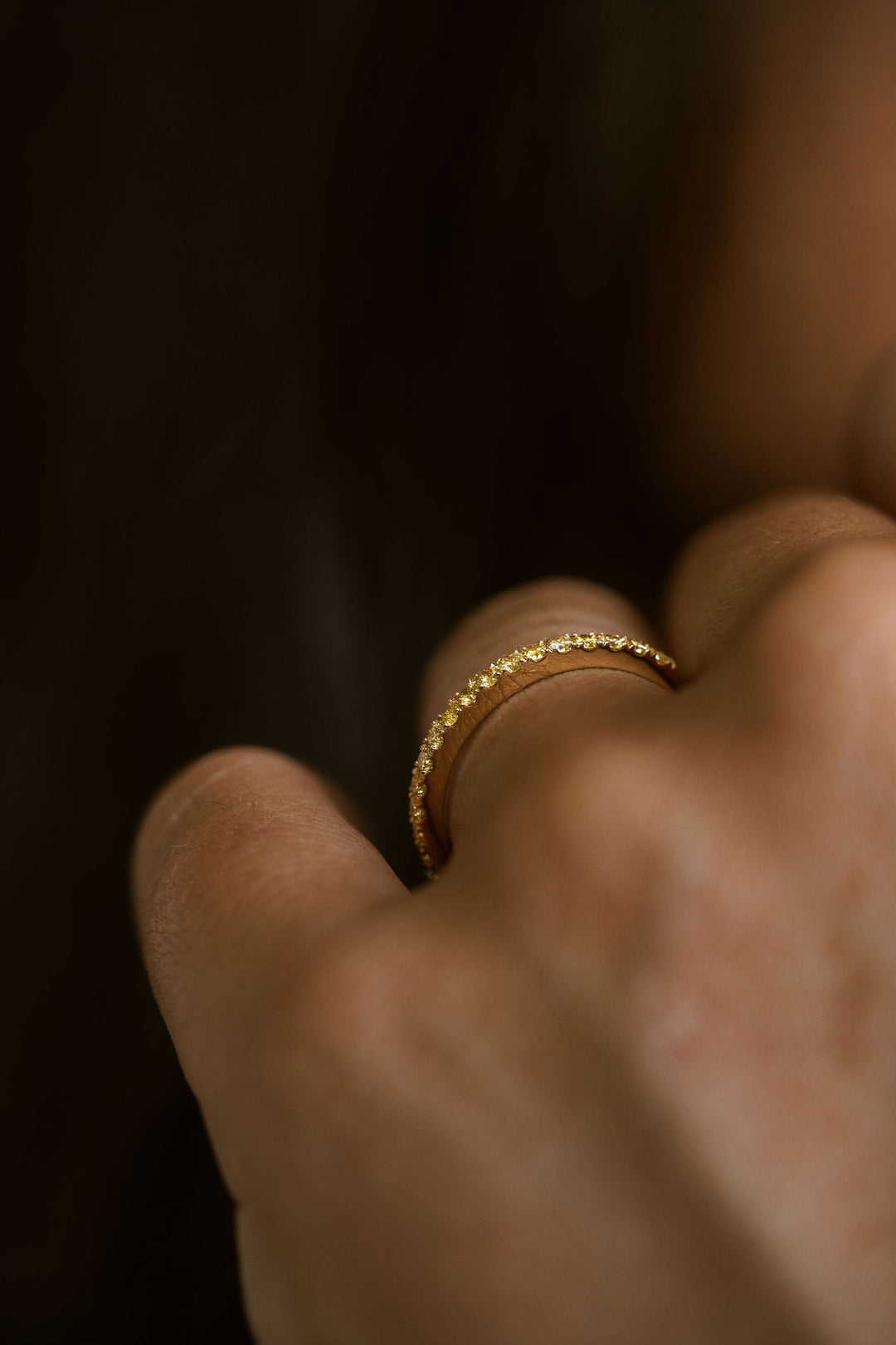 Yellow Diamond Pavè Band - 1.8mm