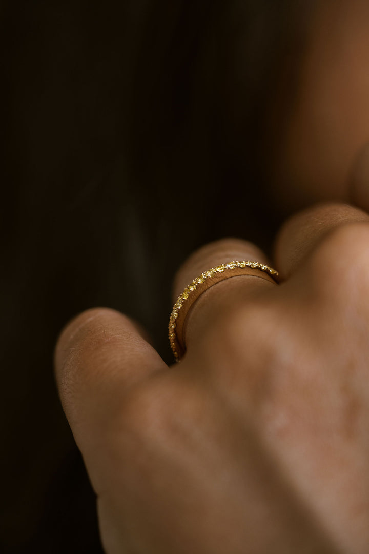 Yellow Diamond Pavè Band - 1.8mm