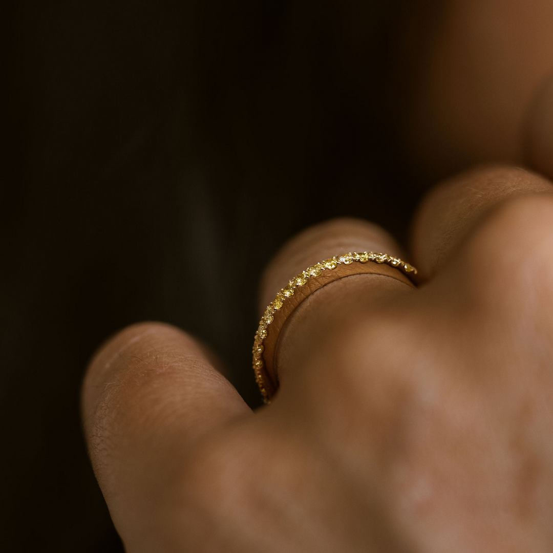 Yellow Diamond Pavè Band - 1.8mm