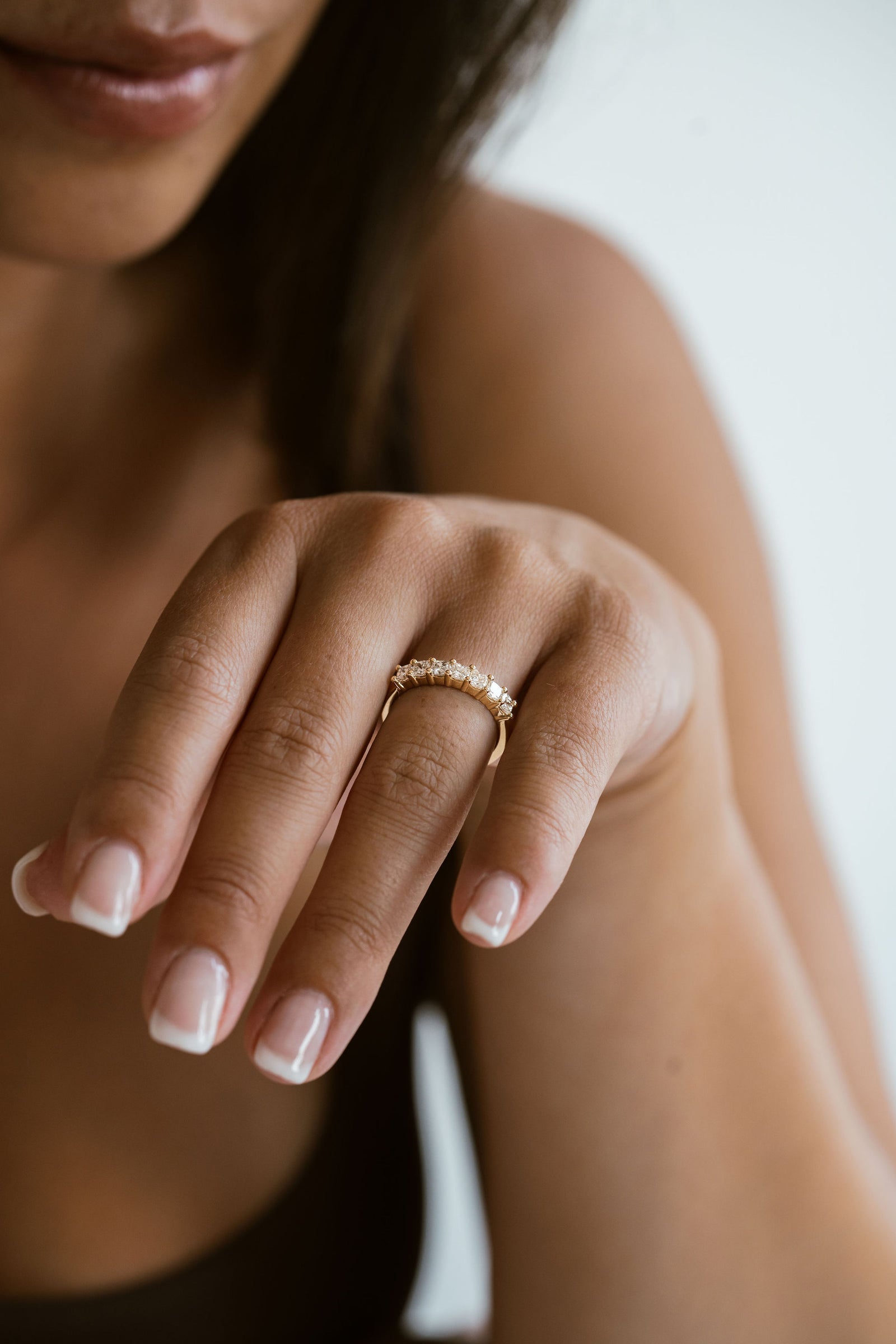 Square Cushion Cut Diamond Band