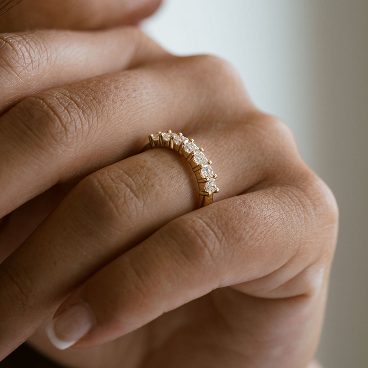 Square Cushion Cut Diamond Band