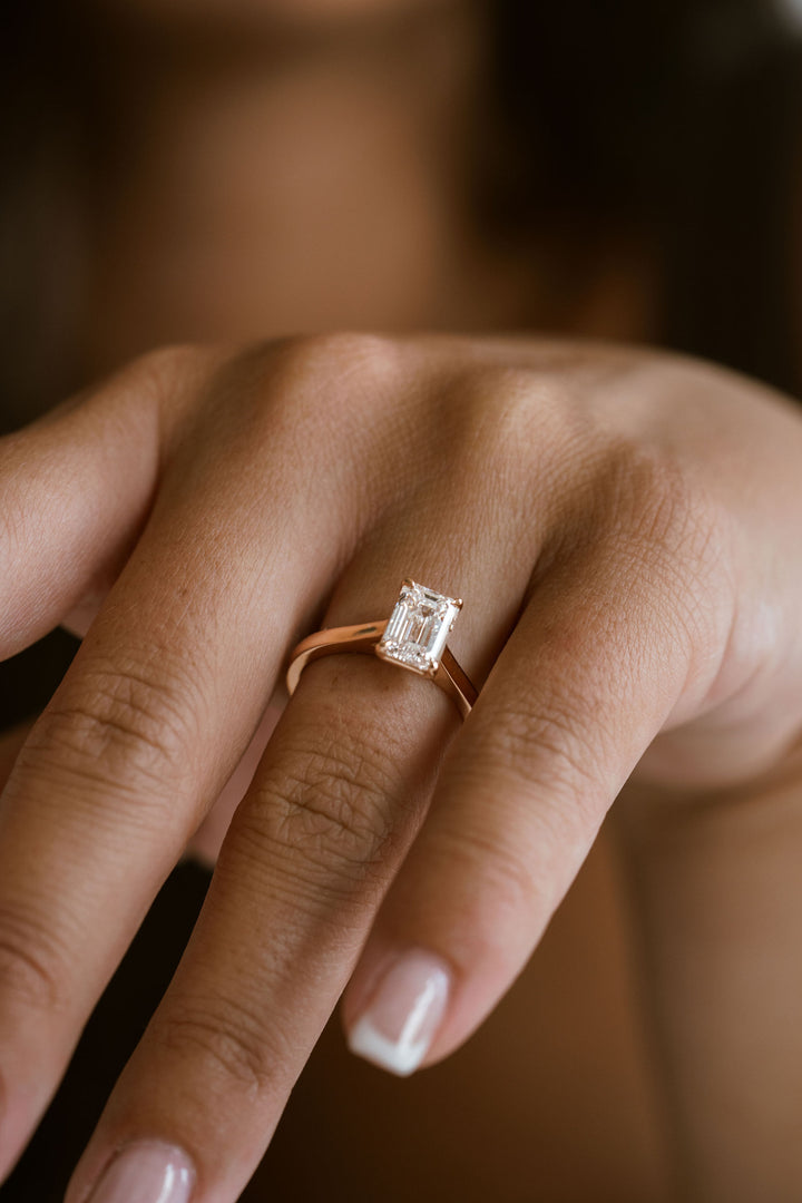 Emerald Cut Diamond Dominion Ring