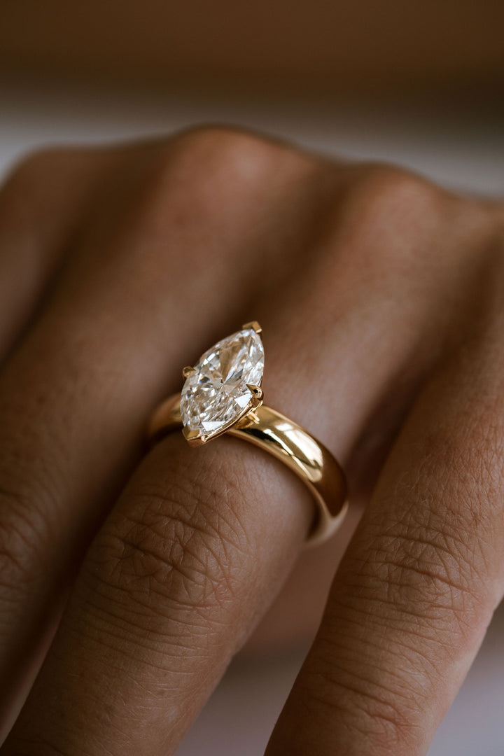 Marquise Diamond Promenade Ring