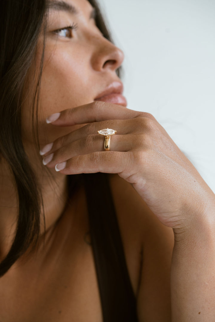 Marquise Diamond Promenade Ring