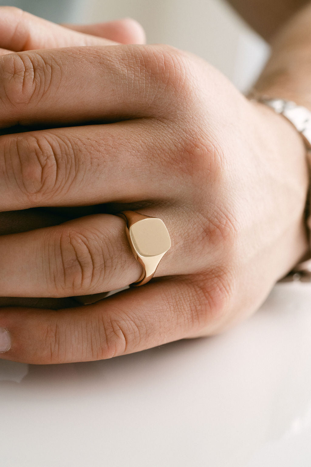 Rectangular Mens Signet Ring