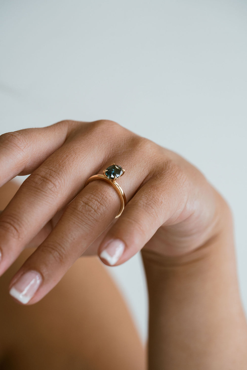Oval West Coast Green Cavalier 2.0 Solitaire With Diamonds