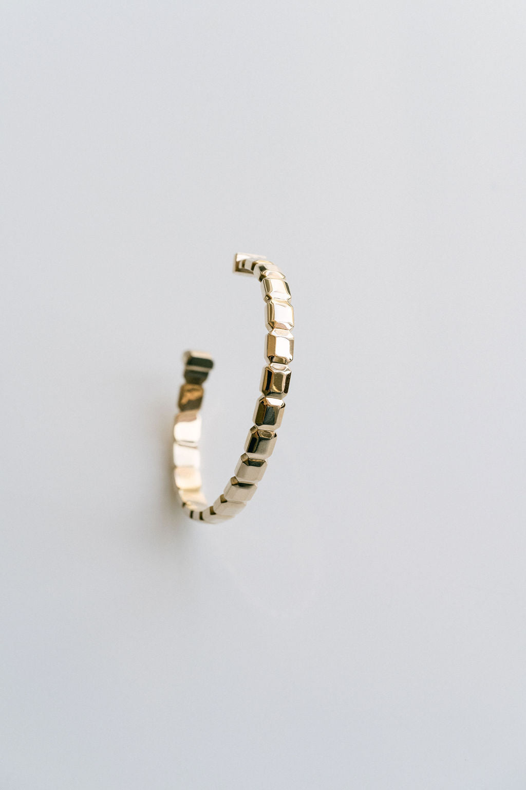 Faceted Geometric Gold Cuff