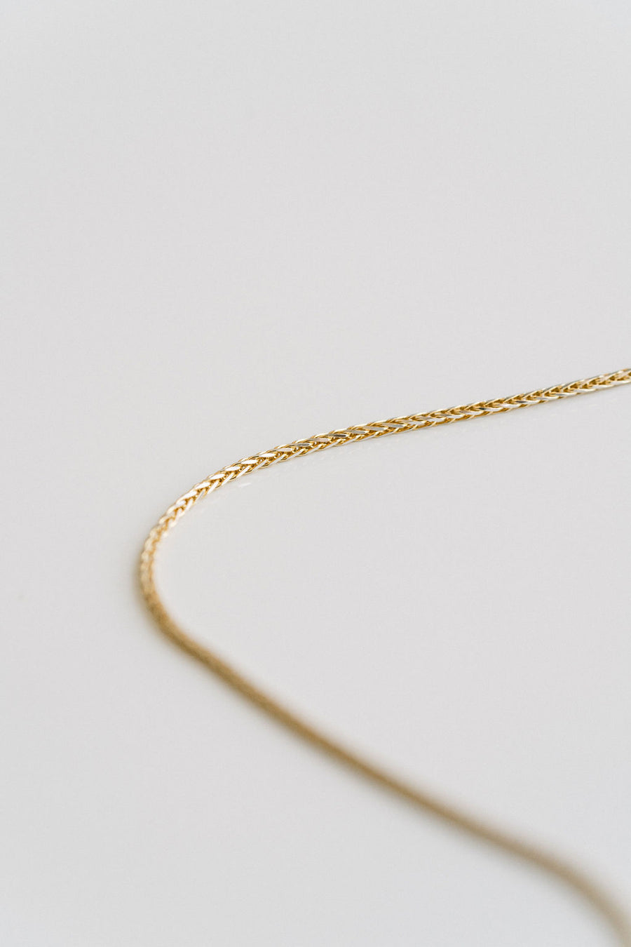 Solid Gold Cavalier Spiga Chain 18" 14k Yellow Gold