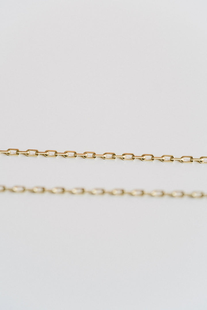 Solid Gold Cable Chain 18"