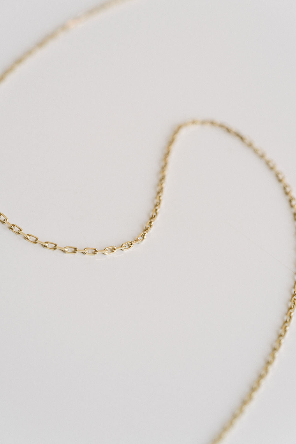 Solid Gold Cable Chain 18"