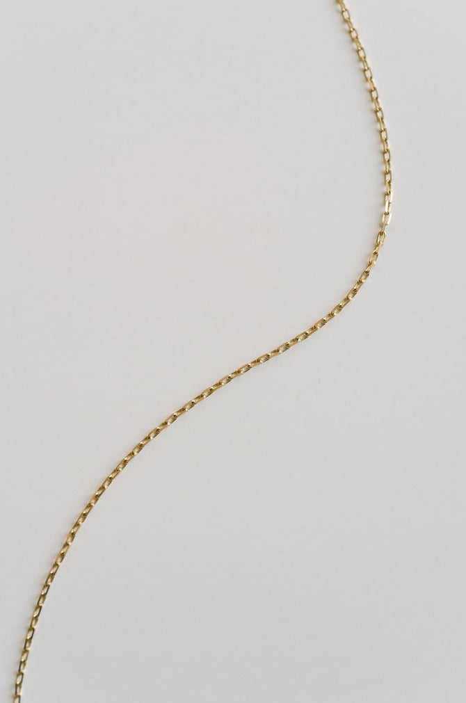 Solid Gold Cable Chain 18"