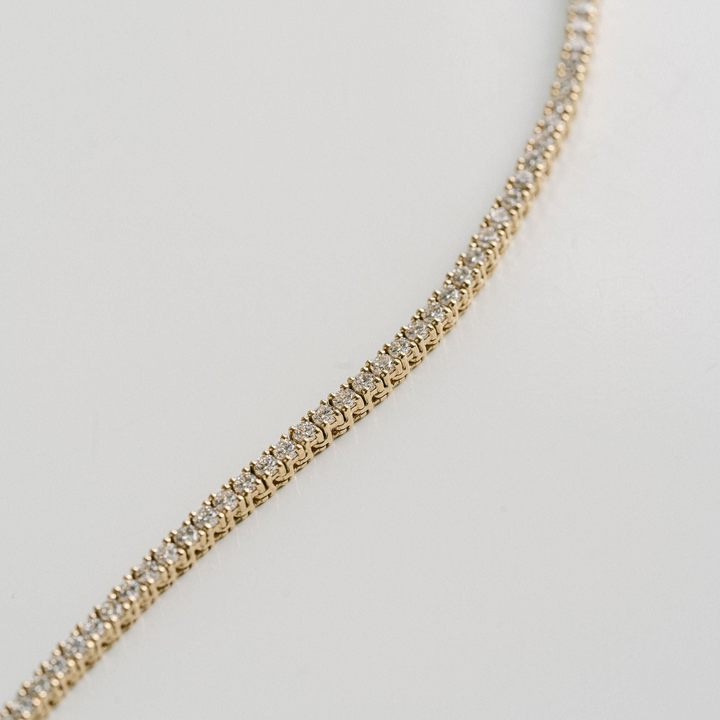 Round Diamond Tennis Necklace