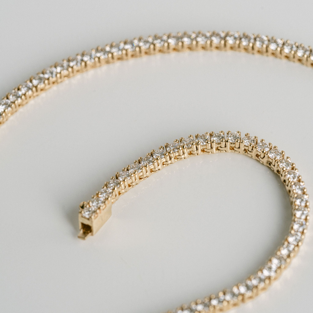 Round Diamond Tennis Necklace