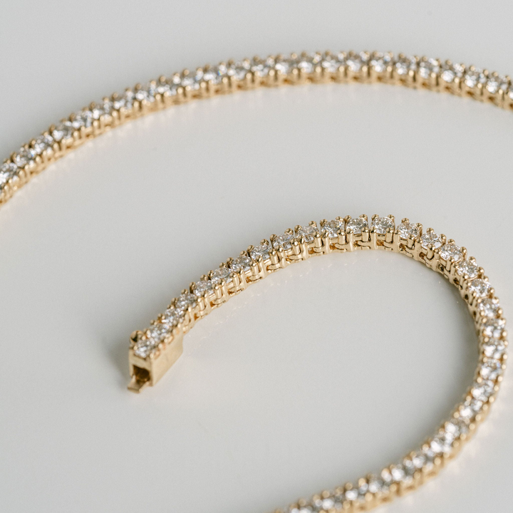 Round Diamond Tennis Necklace
