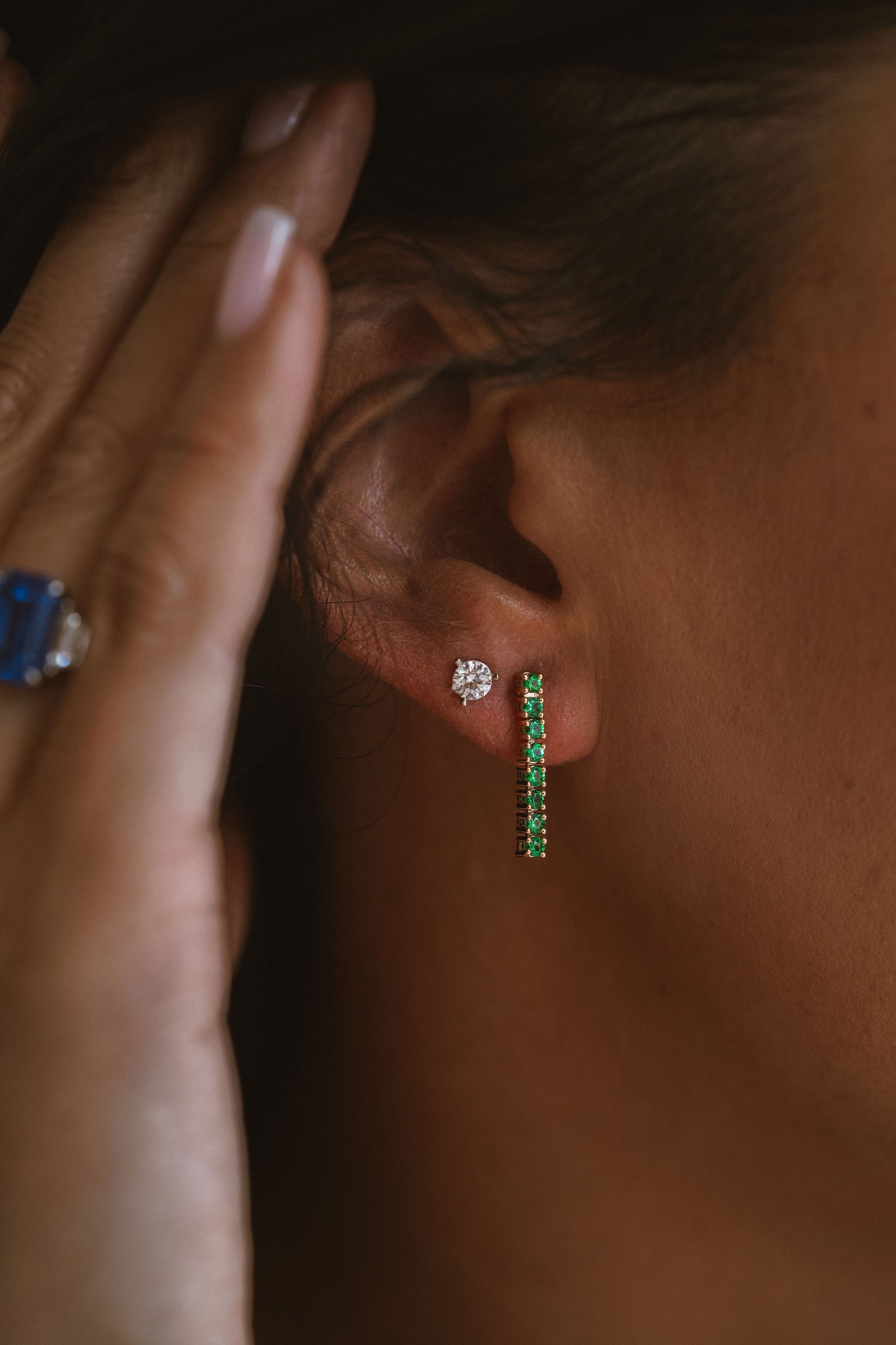 Emerald Courtside Earrings