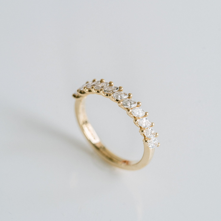Marquise Diamond Scallop Band