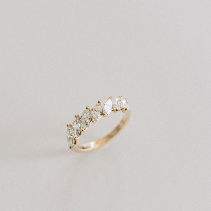 Marquise Diamond Scallop Band