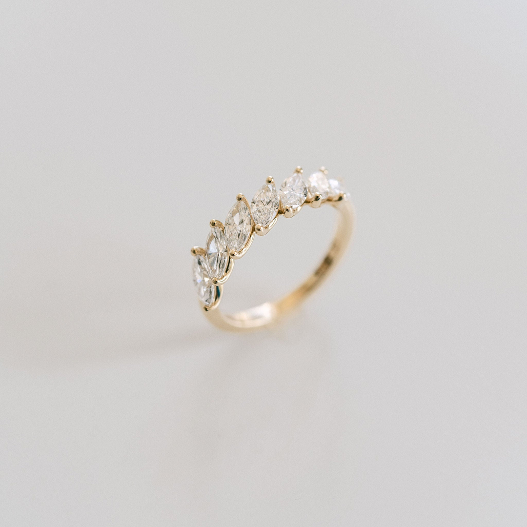 Marquise Diamond Scallop Band