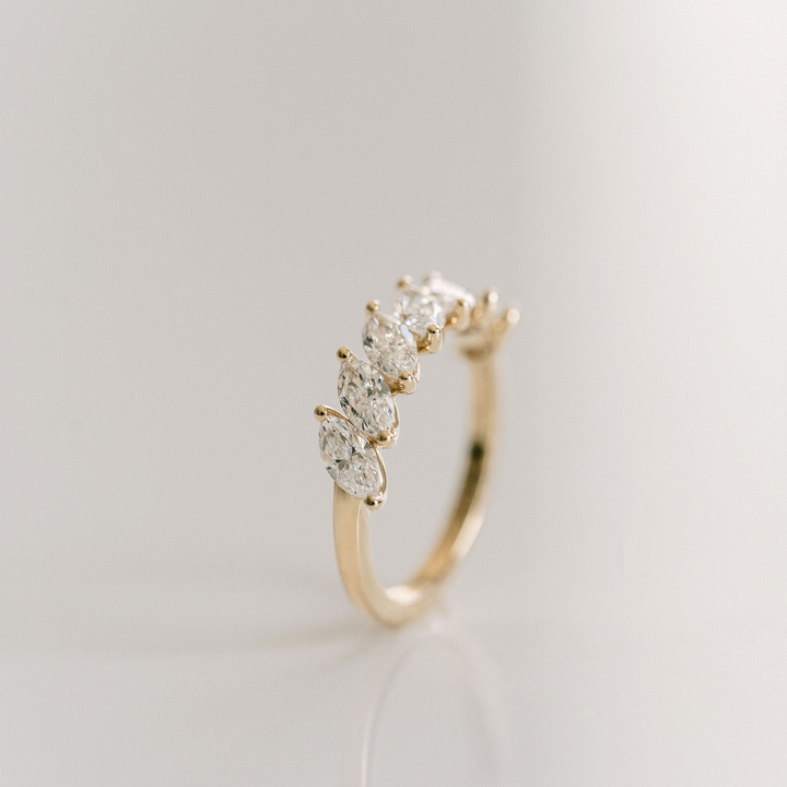 Marquise Diamond Scallop Band