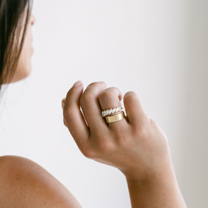 Marquise Diamond Scallop Band