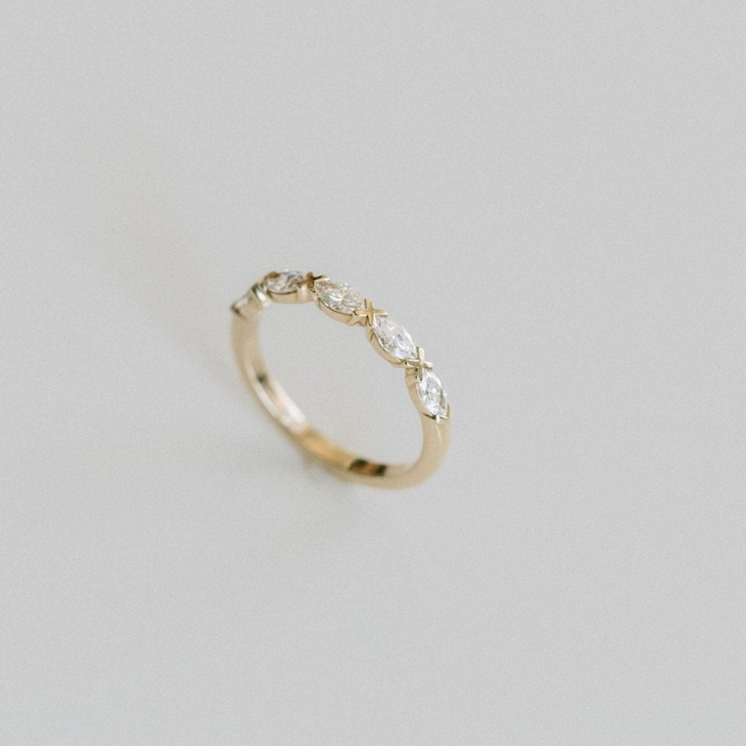 Marquise Cut XO Diamond Band