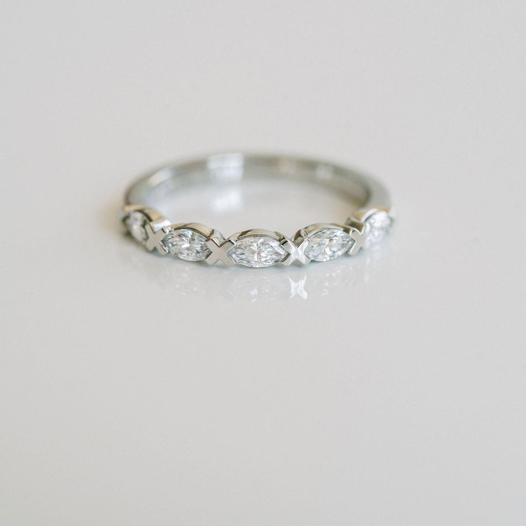 Marquise Cut XO Diamond Band