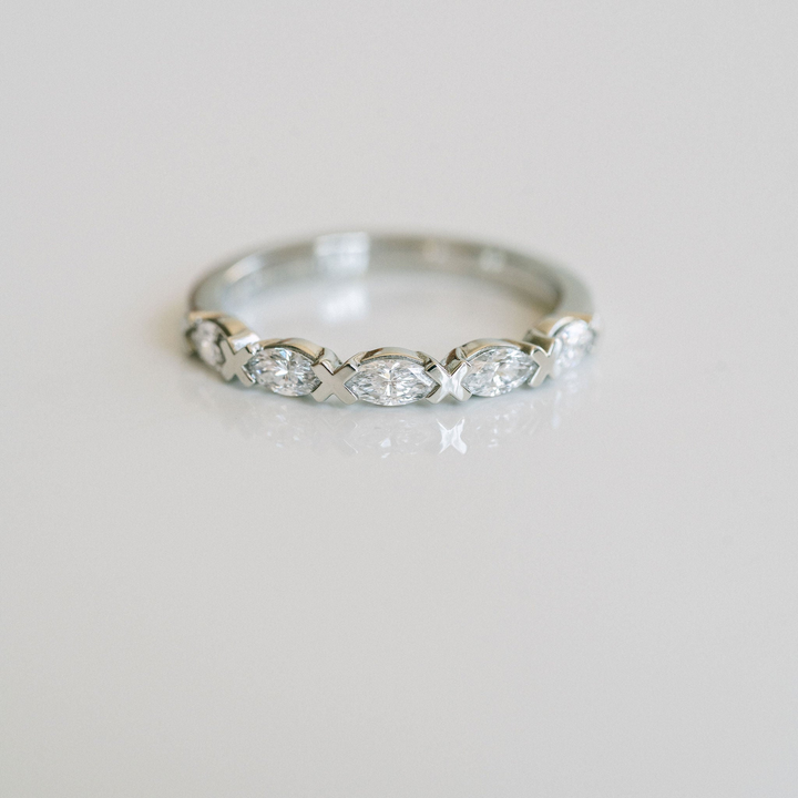 Marquise Cut XO Diamond Band