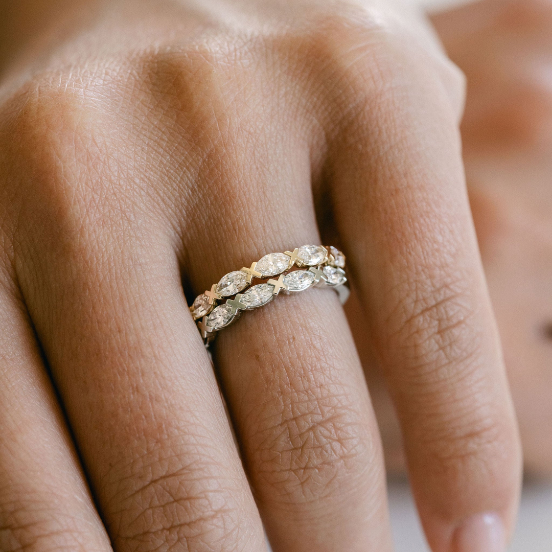Marquise Cut XO Diamond Band