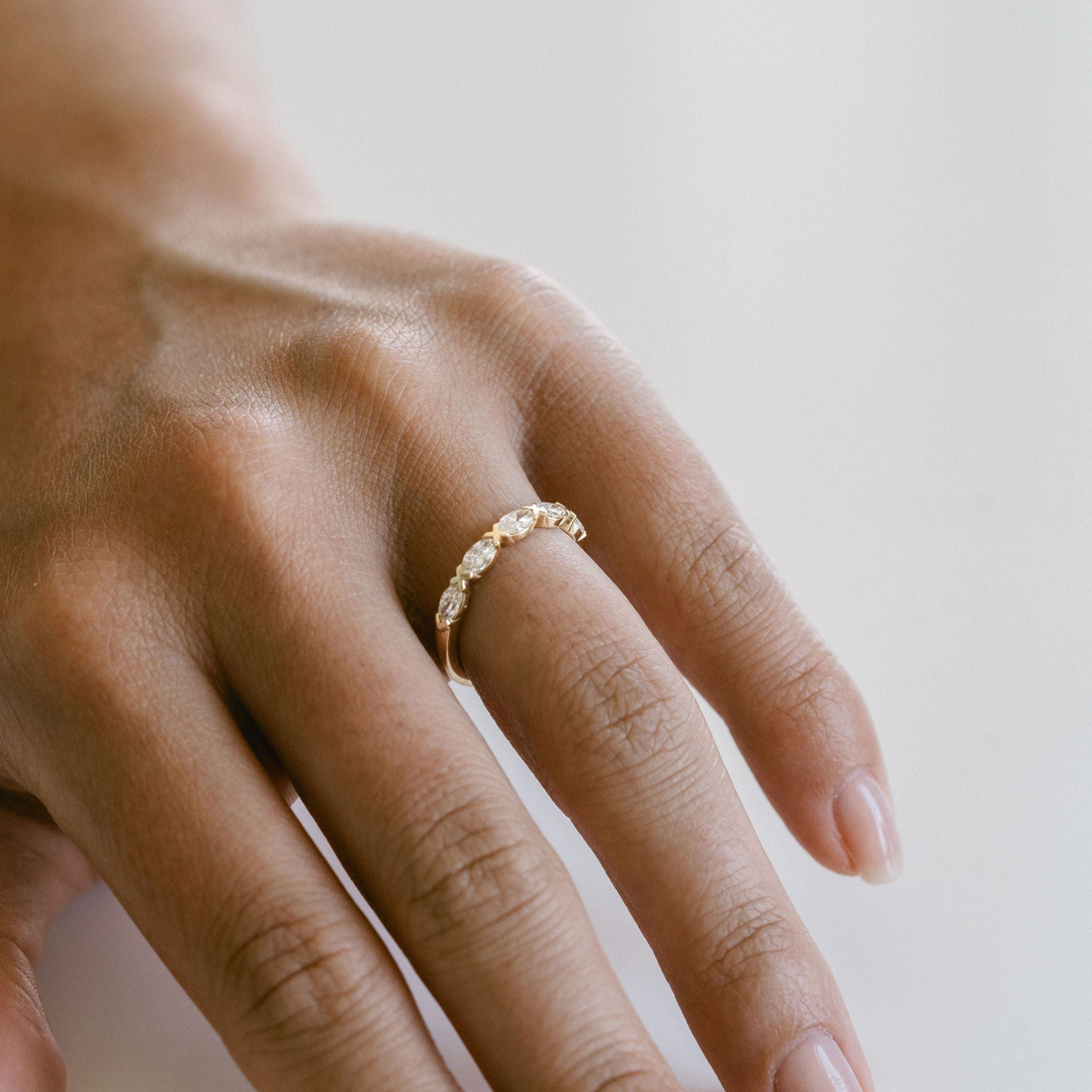 Marquise Cut XO Diamond Band