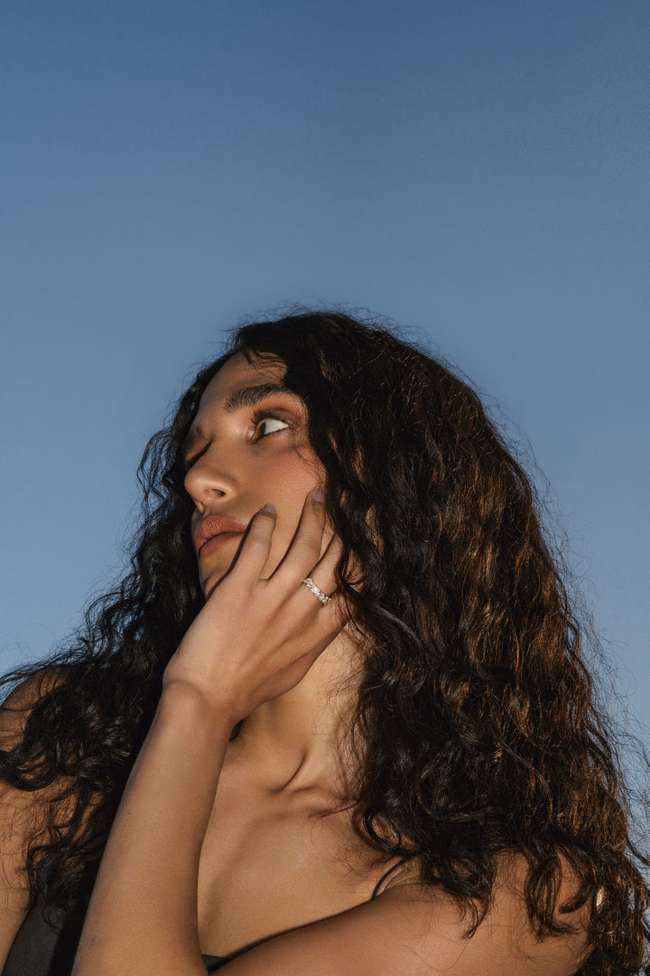 Cavalier Fine Jewelry - Marquise Diamond Scallop Band, 14k Yellow Gold