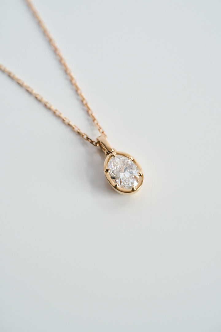 Oval Diamond Canopy Pendant
